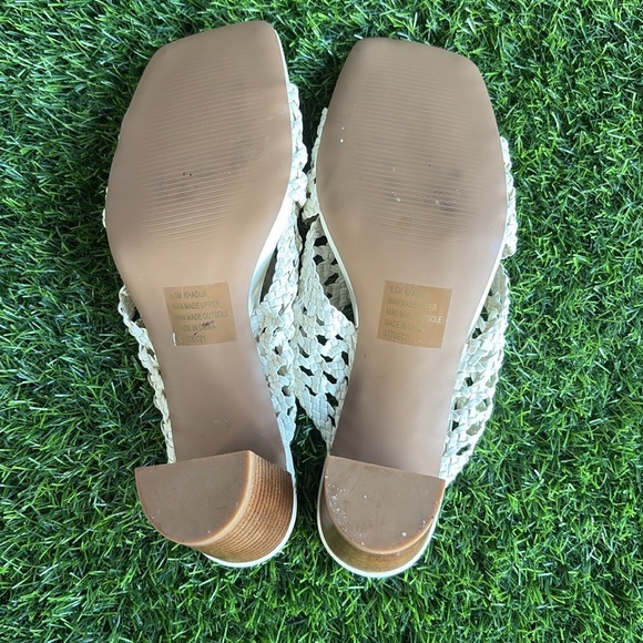 KENSIE Khadijah Women’s White Mule Block Heel Slides size 8.5 - Picture 7 of 7